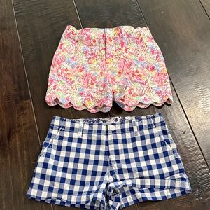 Girls Floral and Gingham Shorts bundle